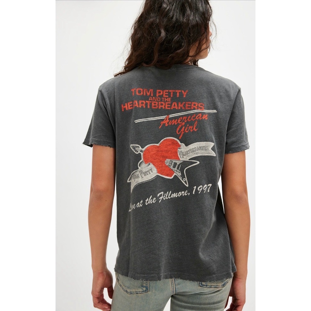 Junk Food Free People Tom Petty American Girl Fillmore 1997 Graphic Tee XL Grey